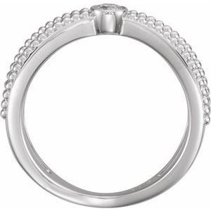 Bezel-Set Beaded Ring