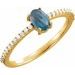 Accented Cabochon Ring