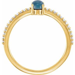 Accented Cabochon Ring