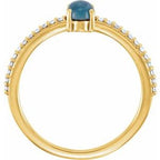 Accented Cabochon Ring
