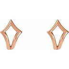 Geometric J-Hoop Earrings