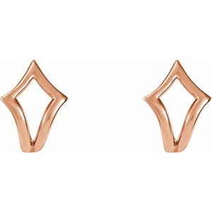 Geometric J-Hoop Earrings