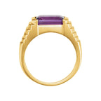 Emerald Bezel-Set Ring