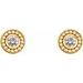 Bezel-Set Beaded Earrings