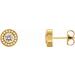 Bezel-Set Beaded Earrings