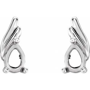 Pear 3-Prong Earrings