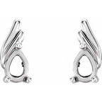 Pear 3-Prong Earrings