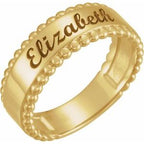Engravable Beaded Ring
