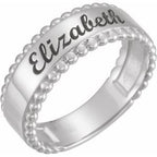 Engravable Beaded Ring
