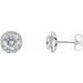 Round 4-Prong Halo-Style Earrings