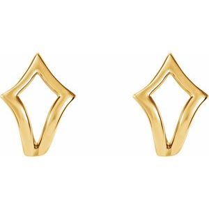 Geometric J-Hoop Earrings