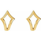 Geometric J-Hoop Earrings