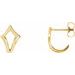 Geometric J-Hoop Earrings