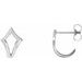 Geometric J-Hoop Earrings