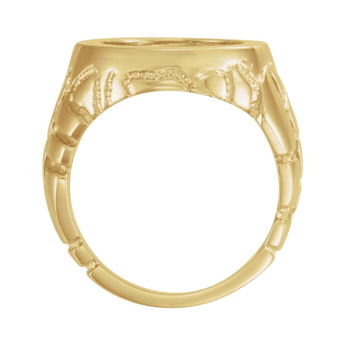 15.5 mm Coin Frame Nugget Ring
