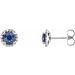 Round 4-Prong Halo-Style Earrings