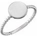 Be Posh® Engravable Beaded Signet Ring