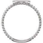 Be Posh® Engravable Beaded Signet Ring