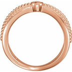 Bezel-Set Beaded Ring