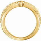 Bezel-Set Beaded Ring