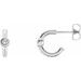 Bezel-Set Huggie Earrings