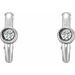 Bezel-Set Huggie Earrings