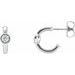 Bezel-Set Huggie Earrings