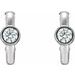 Bezel-Set Huggie Earrings
