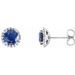 Round 4-Prong Halo-Style Earrings