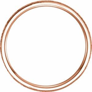 Milgrain Edge Comfort-Fit Flat Band with Hammer Finish