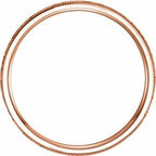 Milgrain Edge Comfort-Fit Flat Band with Hammer Finish