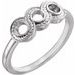 Three-Stone Bezel-Set Ring