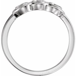 Three-Stone Bezel-Set Ring