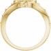 Oval Leaf Design Signet Ring