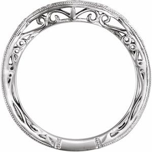 Hand-Engraved Hand-Applied Milgrain Accented Engagement Ring or Band