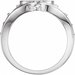 Oval Leaf Design Signet Ring