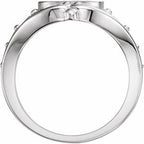 Oval Leaf Design Signet Ring