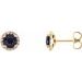 Round 4-Prong Halo-Style Earrings