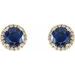 Round 4-Prong Halo-Style Earrings