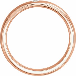Accented Comfort-Fit Half Round Band
