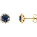 Round 4-Prong Halo-Style Earrings