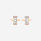 Round Pave Set Emerald Cufflinks image