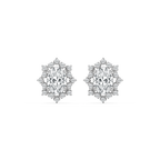 4 ⅕ ctw Oval LGD Framed Stud Earrings