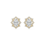 4 ⅕ ctw Oval LGD Framed Stud Earrings