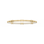 4 ½ ctw Round LGD X Bangle Bracelet  - 7.25 Inches