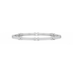 4 ½ ctw Round LGD X Bangle Bracelet  - 7.25 Inches