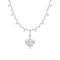 40 ½ ctw Heart LGD Drop Necklace Pendant - 18 Inches - Signature Collection