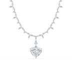 40 ½ ctw Heart LGD Drop Necklace Pendant - 18 Inches - Signature Collection
