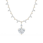 40 ½ ctw Heart LGD Drop Necklace Pendant - 18 Inches - Signature Collection