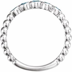 Beaded Bezel-Set Ring